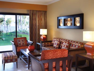 Meksyk - hotel Barcelo Maya Palace Deluxe, apartament Presidential Suite Ocean Front Club Premium, tropical sun