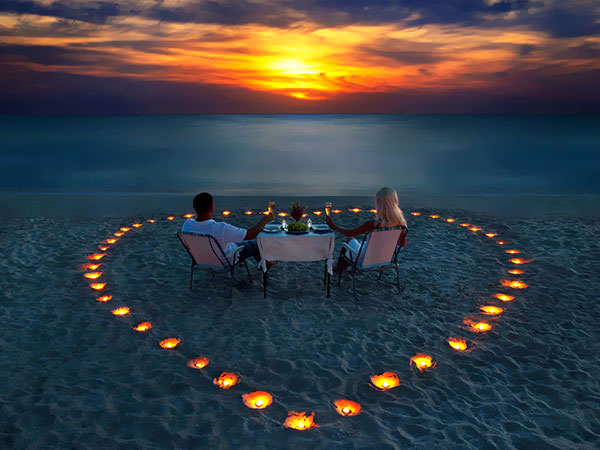 Miesiąc miodowy w Meksyku, hotele w Meksyku, wakacje dla nowożeńców w Meksyku, wyjazd do Meksyku, urlop w Meksyku, kolacja we dwoje na plaży, Tropical Sun Tours