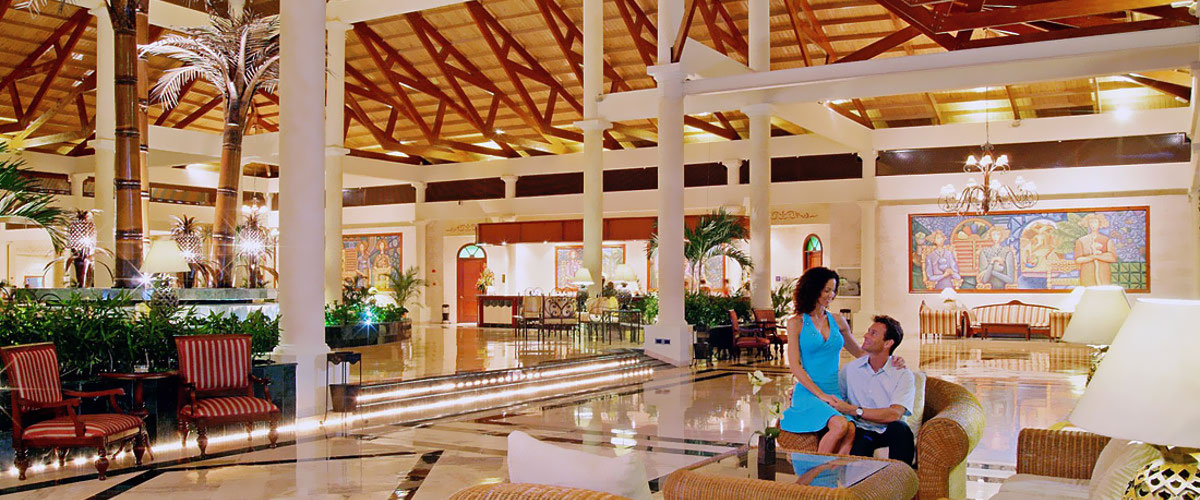 Dominikana - hotel Grand Bahia Principe Punta Cana, lobby, tropical sun