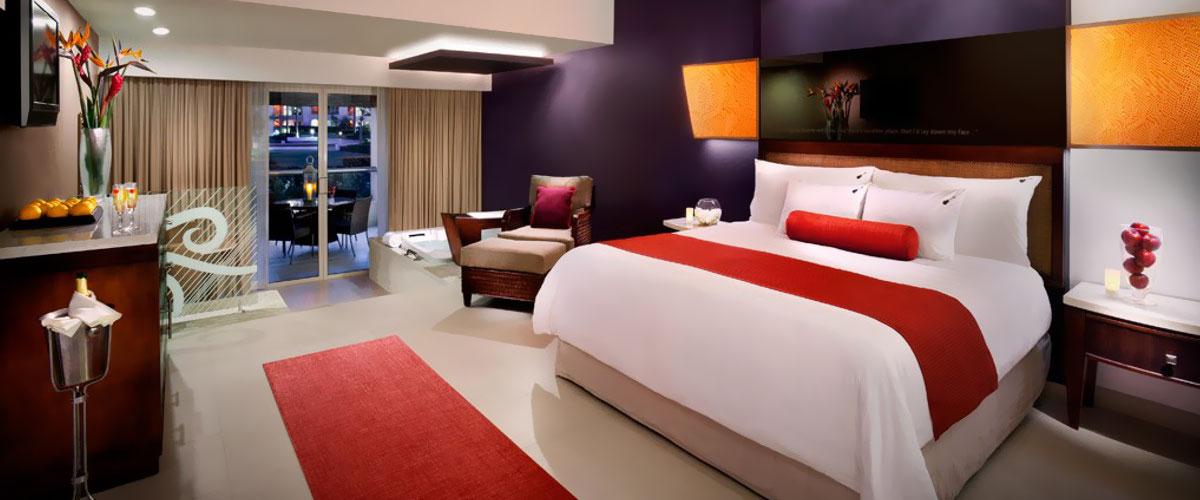 Dominikana - hotel Hard Rock Hotel & Casino, pokój, sypialnia, tropical sun