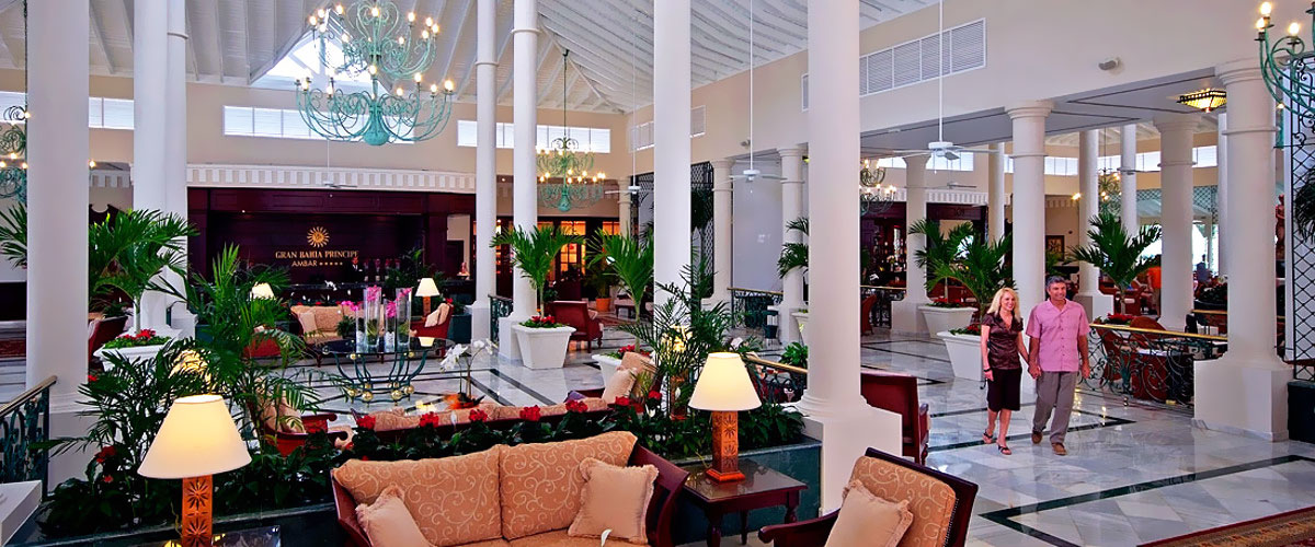 Dominikana - hotel Luxury Bahia Principe Ambar, lobby, tropical sun