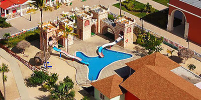 Dominikana - hotel Majestic Colonial Punta Cana, Pionier Club, basen ze zjeżdżalniami dla dzieci, tropical sun