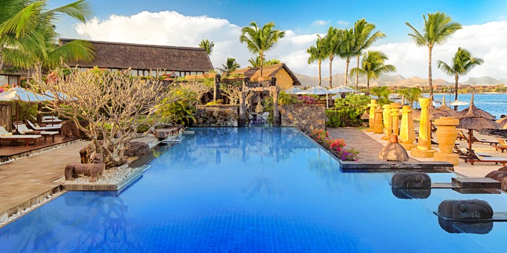 Mauritius - hotel The Oberoi, basen, wybrzeże Turtle Bay, tropical sun