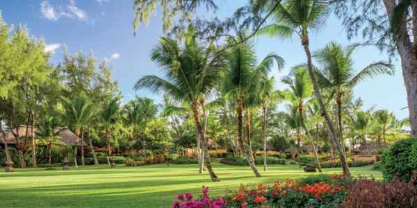 Mauritius - hotel The Oberoi, tropikalny ogród, tropical sun