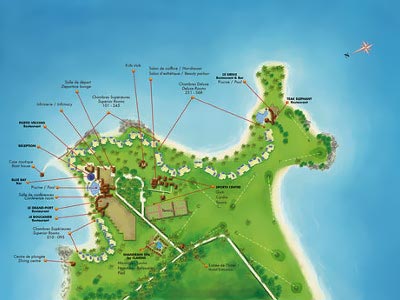 Mauritius - hotel Shandrani Resort & Spa, mapa, lokalizacja, tropical sun