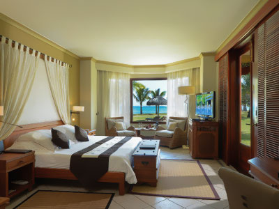 Mauritius - hotel Dinarobin Hotel Golf & Spa, pokój Club Junior Suite Beach Front, tropical sun