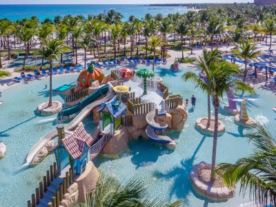 Meksyk - hotel Barcelo Maya Palace Deluxe, park wodny dla dzieci, tropical sun