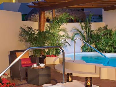 Meksyk - hotel Dreams Puerto Aventuras, basen, delfiny, tropical sun