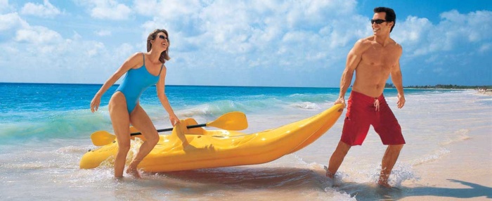 Meksyk - hotel Secrets Capri Riviera Cancun, kajak, Morze Karaibskie, tropical sun