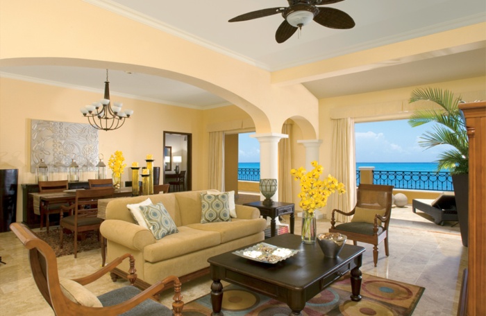 Meksyk - hotel Secrets Capri Riviera Cancun, pokój Preferred Club One-Bedroom Presidential Suite, tropical sun