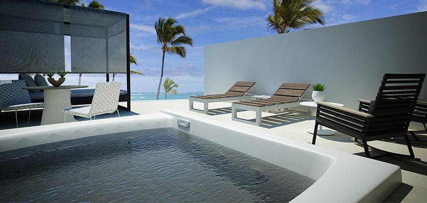Dominikana - hotel Paradisus Palma Real Golf & Spa Resort, pokój Family Concierge Suite Ocean Front, tropical sun