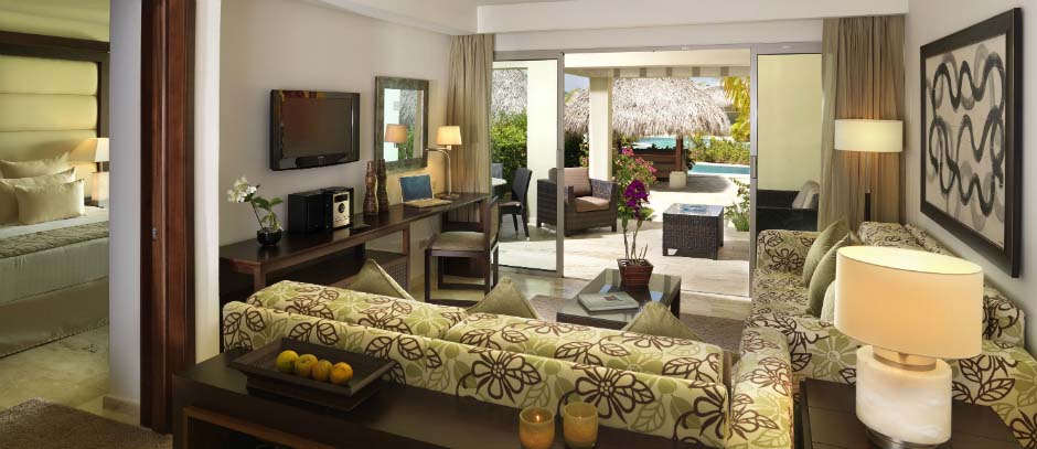 Dominikana - hotel The Reserve at Paradisus Palma Real, pokój One Bedroom Suite Swim Up, tropical sun