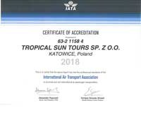 Certyfikat IATA 2018