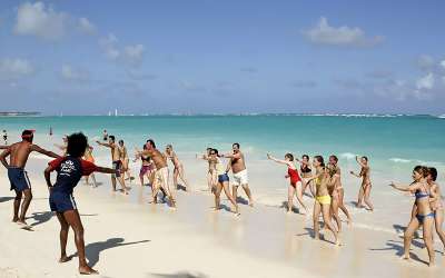Grand Palladium Bavaro, Dominikana, Punta Cana, ćwiczenia na plaży, Tropical Sun Tours