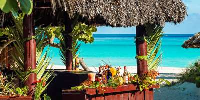 Kuba, geografia, informacje, bar na plaży, Tropical Sun