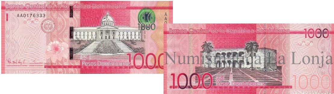 Dominikana waluta, 1000 pesos, Tropical Sun Tours