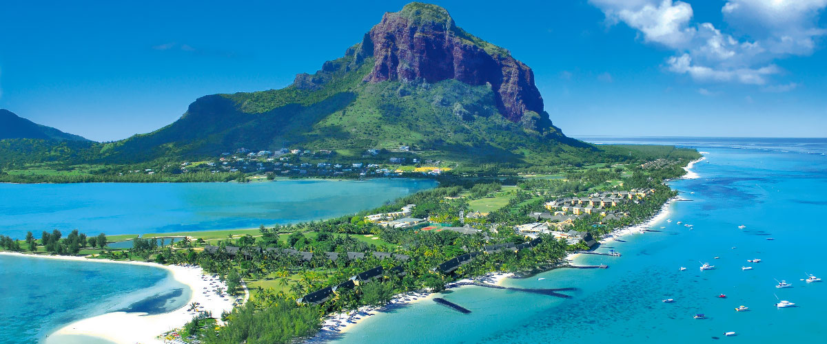 Mauritius krajobraz z lotu ptaka